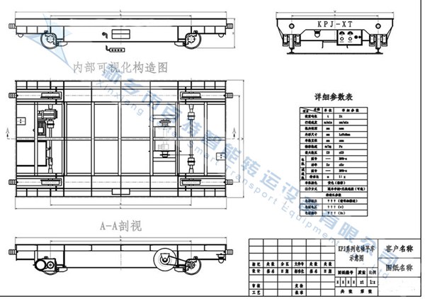 BDG低压轨道平板车结构图